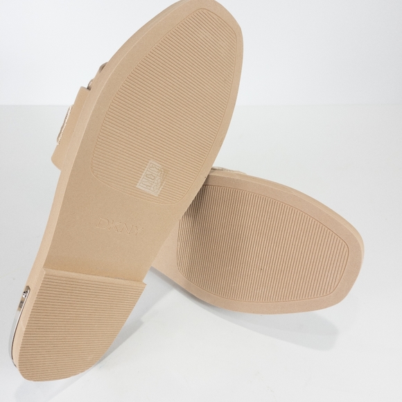 DKNY Idalie Slide Sandal Logo Taupe -9 - Picture 9 of 9